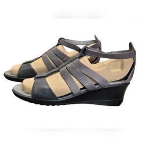Keen Victoria Comfort Leather Open Toe Ankle Strap Wedge Sandals Sz 10.5